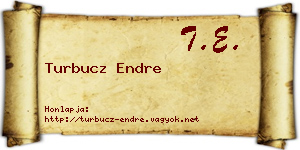 Turbucz Endre névjegykártya